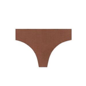 Adore Me Panty Sz L Leto Brown Thong Raw Cut‎ Invisible Seamless